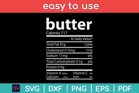 Butter Nutrition Facts Funny Thanksgivin Review