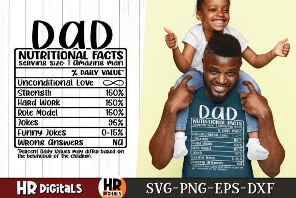 Funny Dad Nutritional Facts SVG Review