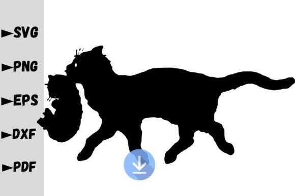 Mama Cat and Funny Kitten Silhouette Review