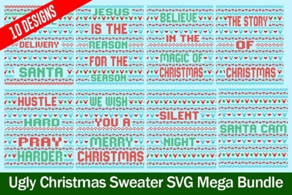 Vintage Ugly Sweater SVG Design Bundle Review